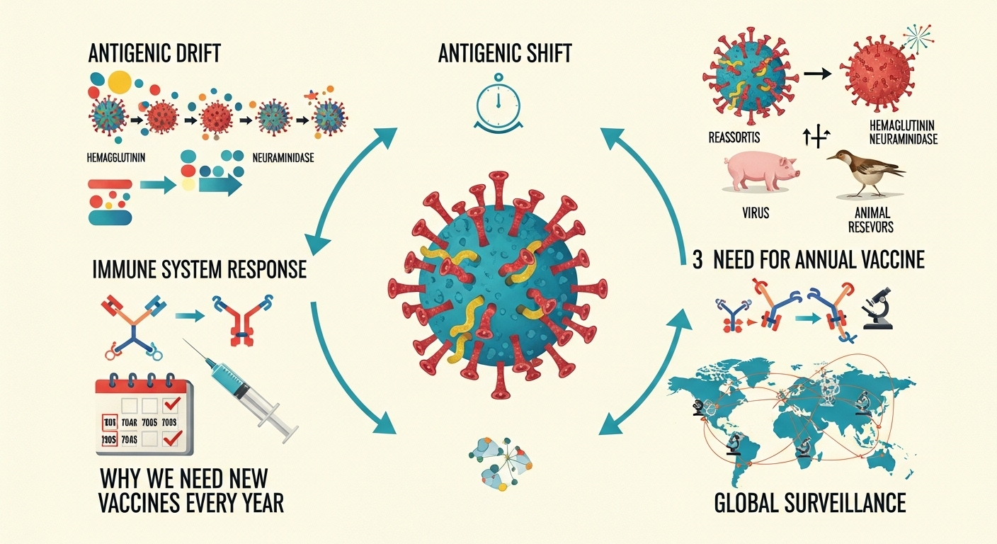 Evolusi Virus Influenza: Mengapa Kita Perlu Vaksin Baru Setiap Tahun